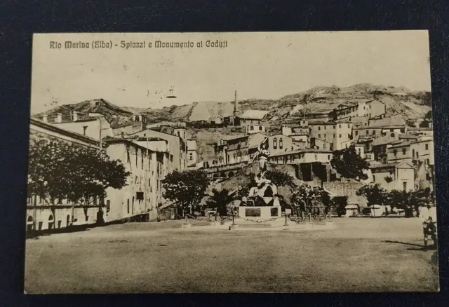 Rio Marina Elba Spiazzi e Monumento ai Caduti vg.1926 Livorno Toscana