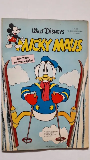 Micky Maus Nr.50 vom 12.12.1959 mit MMK-Zeitung, Sammelbild - ORIGINAL COMICHEFT