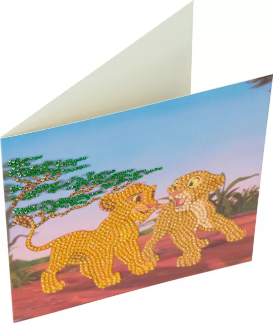 Craft Buddy Kristall Kunst Disney SIMBA & NALA Zum Selbermachen Grußkarten-Set vom König der Löwen