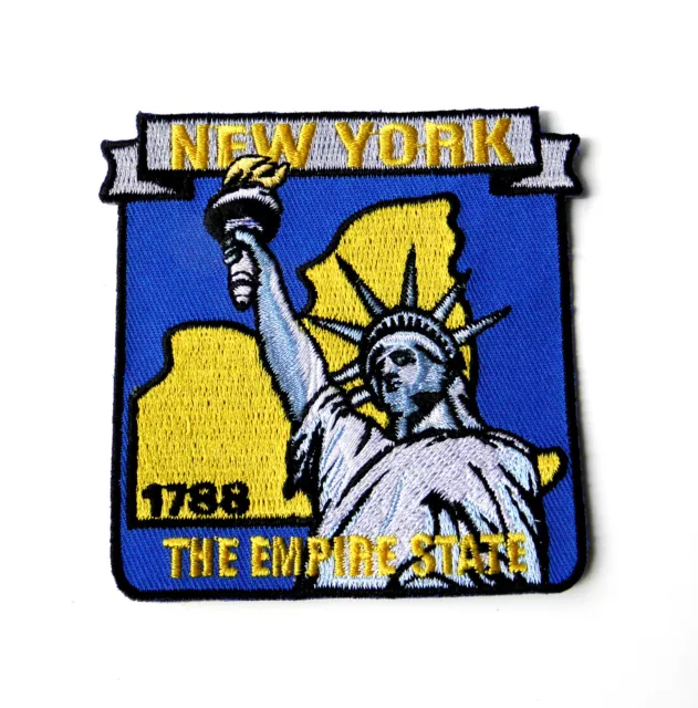 Us New York State Name Map Embroidered Patch