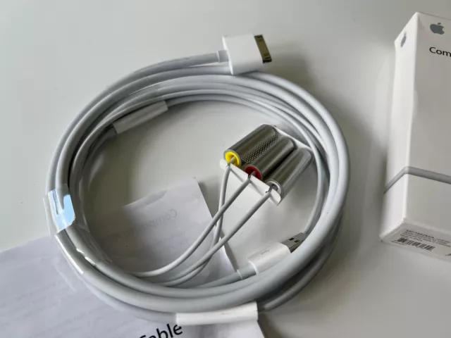 Apple Composite AV Cable Kabel MC748ZM/A Apple iPod iPad iPhone 30 Pin NEU 2