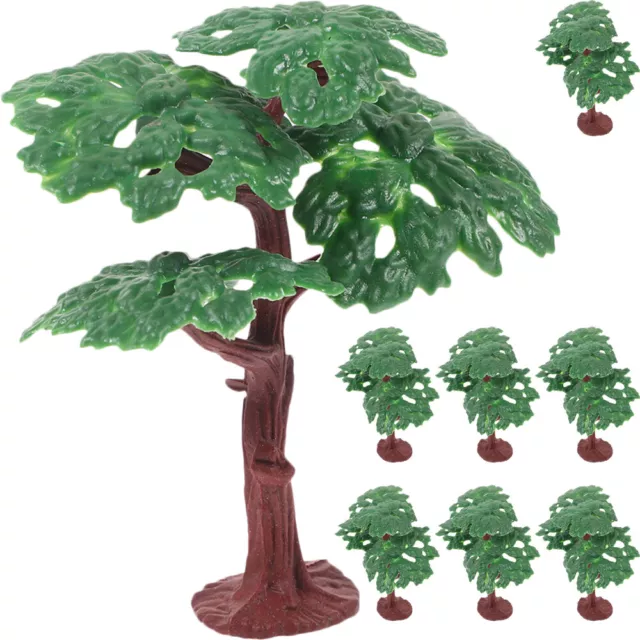 8pcs Miniature Street Trees Models Miniature Scenery Landscape Trees Artificial