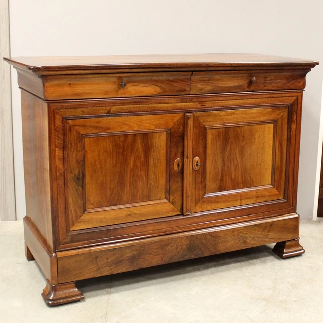 CREDENZA CAPPUCCINA Luigi Filippo - IN NOCE - EPOCA 800 - RESTAURATA