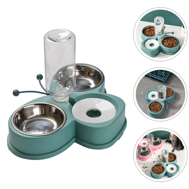 Fuente de bebida automática La mascota comida para gatos y agua verde