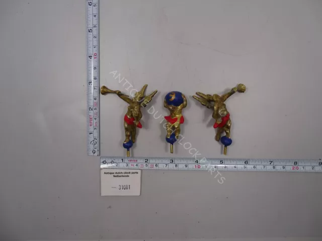 Brass Small Statues For The Dutch Miniature Warmink Grandfather Clock