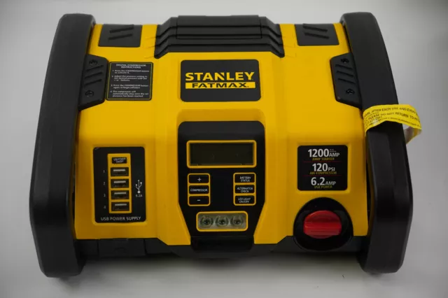 STANLEY, FATMAX PROFESSIONAL Battery Jump Starter w Air Compressor Power  Station $178.00 - PicClick