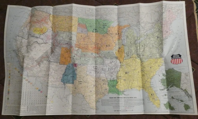 UNION PACIFIC RAILROAD Freight - Union Pacific Railroad Freight Rate Territorial Map Of.webp