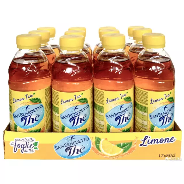 12 Bottiglie Te' Al Limone San Benedetto 500 Ml The Succo Limone Frutta