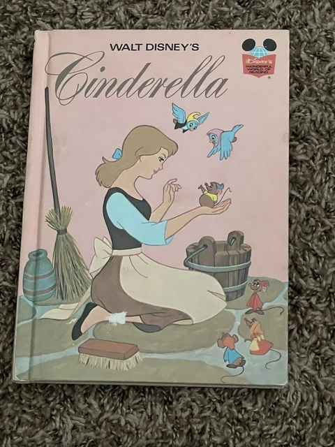 Vintage 1974 Walt Disney's Cinderella Hardcover Book Wonderful World of Reading