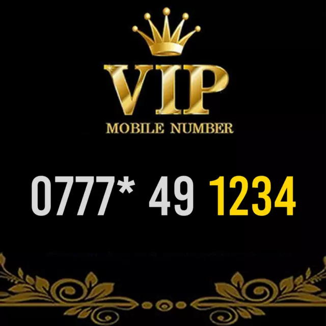 Gold Vip Memorable Phone Number Easy To Remember Mobile Business Simcard - 1234