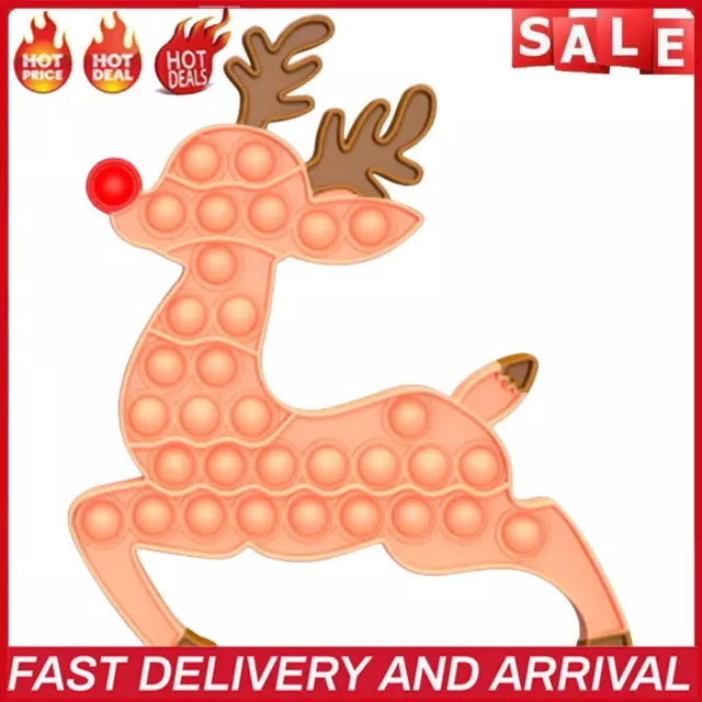 Anti-Stress Christmas Push Bubble Funny Child Squeeze Sensory Toys (Elk)