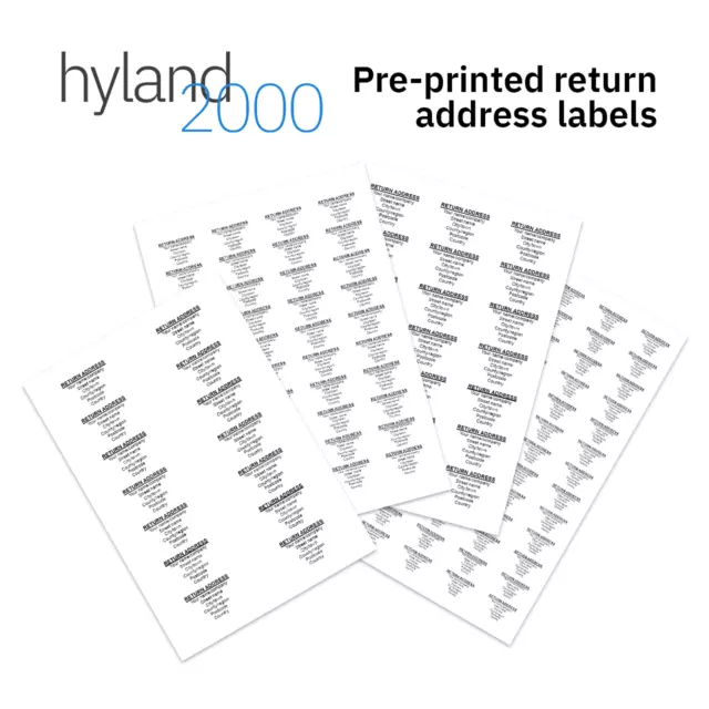 Personalised Self Adhesive Pre Printed Sticky Return Address Labels on A4 sheets