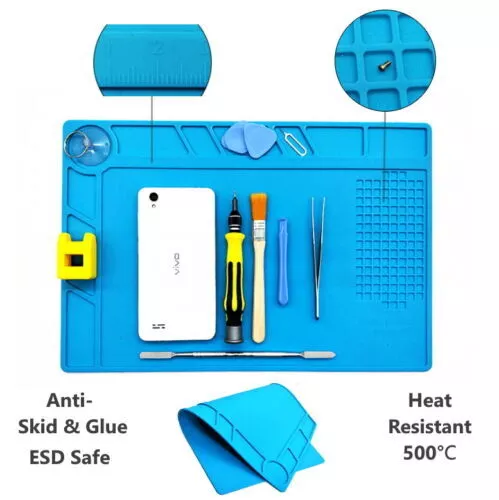 Heat Insulation Silicone Pad Soldering Repair Maintenance Work Platform Desk Mat