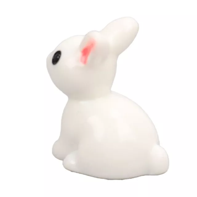 Easter Decoration Miniature Hare Figurine Resin Craft Mini Bunny Garden Ornam-OY