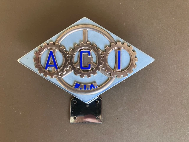 Plaque / Badge Auto Du Réel Automobile Club D'Italie (RACI) - Emblème Vintage Pour Collection