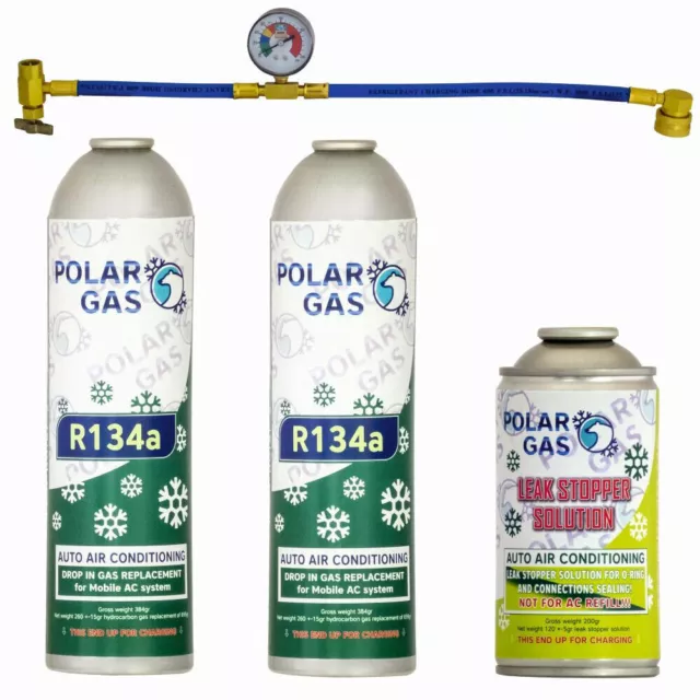 Car Aircon R1234YF Top Up Leak Fix Stopper Refill Regas DIY AC