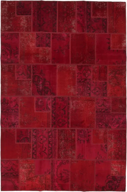 Exclusive Patchwork Stone Wah Used Look Persian Carpet Oriental Rug 3,01 X 2,00