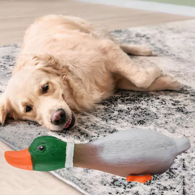 Dog Chew Toy Indoor Outdoor Puppy Training Squeaky Toy Mallard Duck Dog Toy for