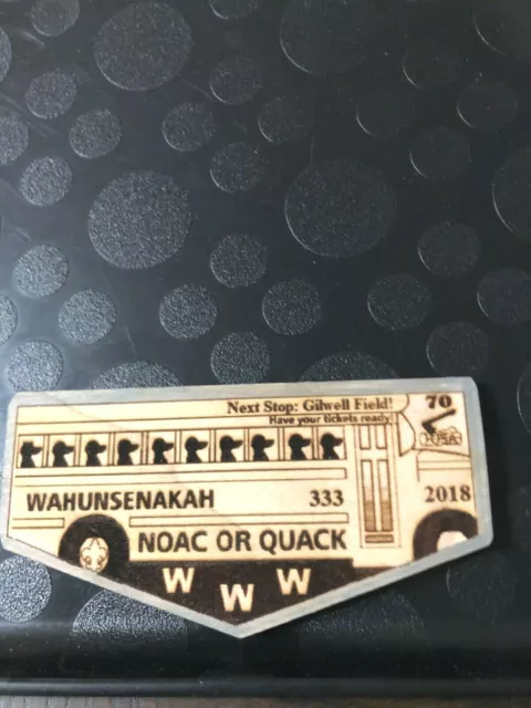 Oa Wahunsenakah Lodge 333 S? 2018 Noac Wood Gray Border Flap