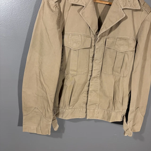 VINTAGE WWII US Army Khaki Ike Field Jacket Cotton Uniform USA ...
