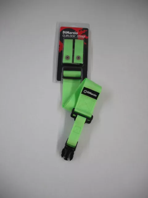 Dimarzio Nylon Cliplock Strap 2 Inch Wide Green Dd2200
