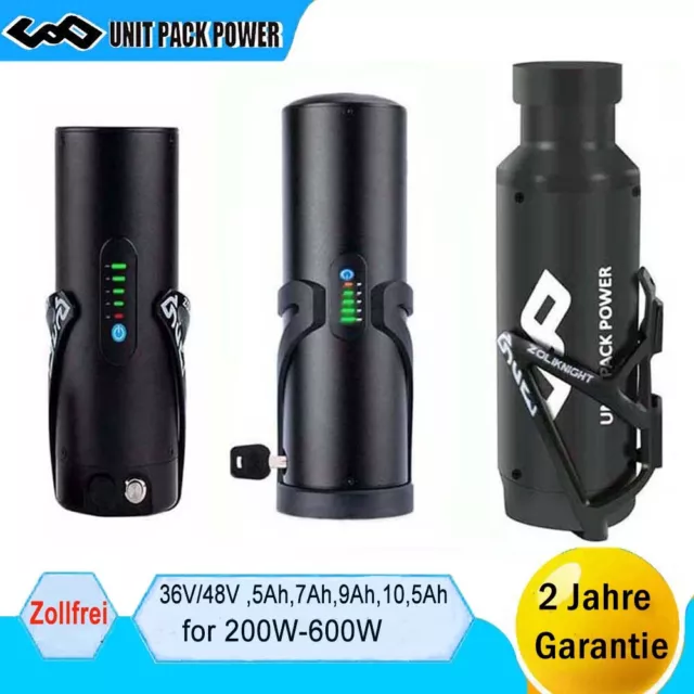 Mini Wasserflasche 36V 7Ah 9Ah 10,5Ah Li-Ion Ebike Akku für 200W-500W Motor Bike