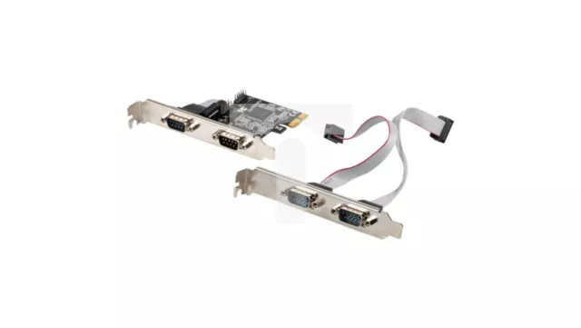PCI EXPRESS – COM 9-Pin x4-Karte + LANBERG-Stifte mit niedrigem Profil /T2DE