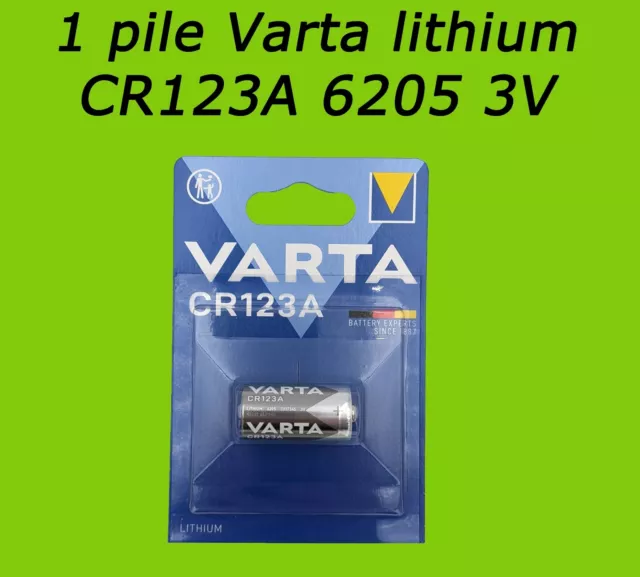 PILES VARTA CR123A 6205 3V PROFESSIONNAL PHOTO LITHIUM CHROME