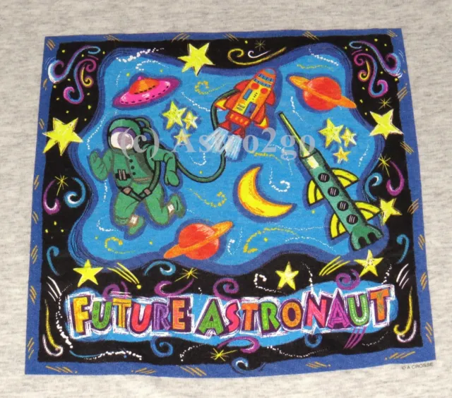 FUTURE ASTRONAUT--Rockets Stars Planets Space Astronomy Science Kids T shirt L