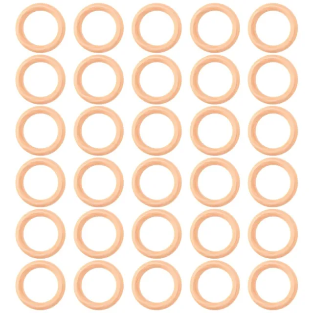 30 Pcs Natural Wood Rings 60mm Unfinished Macrame Wooden  Wood Circles for T1