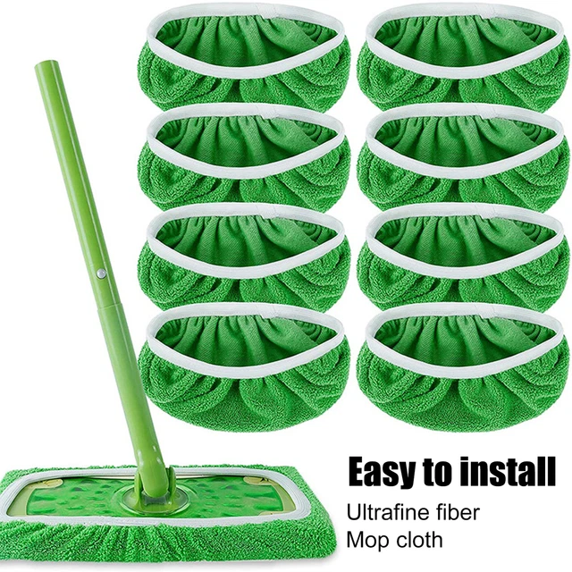 Flat Mop Cloth Ultra Soft Replacement Water Absorption Rotary Mop Cleaning Pad