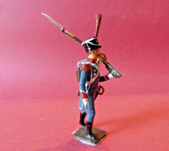 Soldats de plomb CBG MGNOT 54mm - Premer empre - 4 voltgeurs 17ème