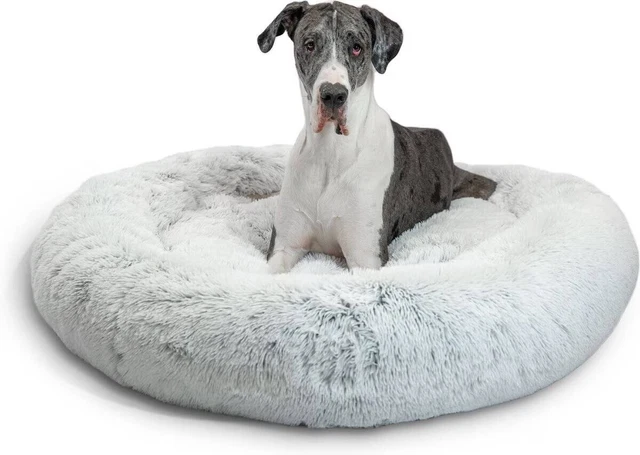 HYY The Original Calming Shag Fur Donut Cuddler Cat & Dog Bed