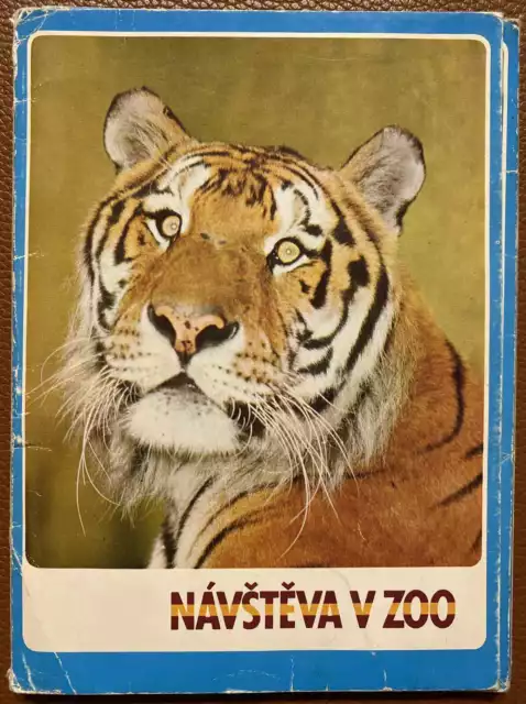 Lot of 17 psc  JUMBO CARDS FOLDER WITH CZECH PRAGUE ZOO ANIMALS PRESS FOTO #2