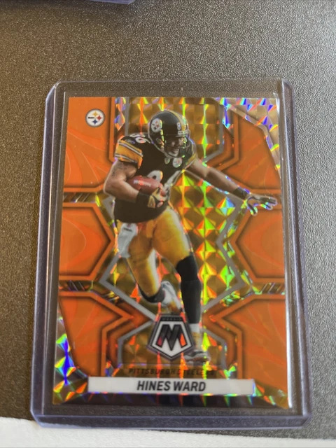 Hines Ward Orange Reactive Prizm 2022 Panini Mosaic Football Card #238 Steelers