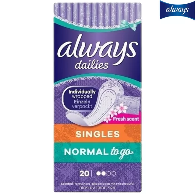 Always Dailies Pantyliners Wrapped Normal 20s