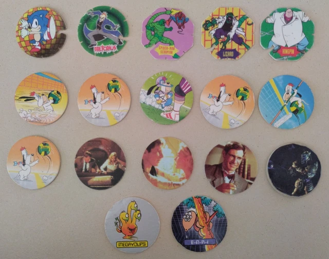 POG SONIC 26 The Hedgehog Pogs Kini Kinis Slammers Caps Flip Tazos Retro Sega TM EUR 1,50