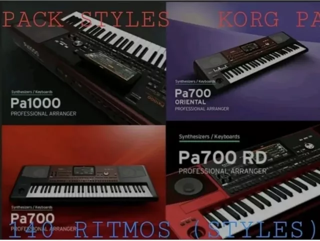 Ritmos Para Teclados Korg Pa 700 1000 3X 4X Sonidos Reales Usb Samplers Styles