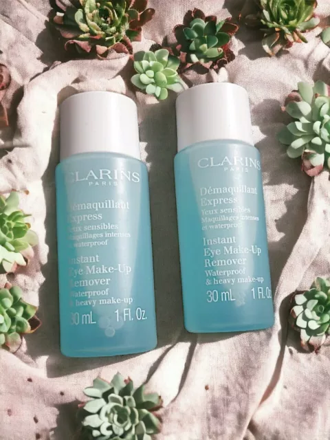 Clarins Instant Eye Make Up Remover 2x30ml-Waterproof & Heavy Makeup (NEW)