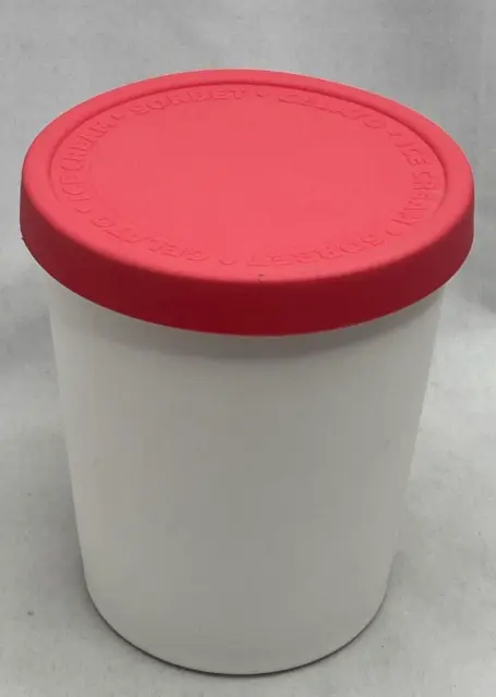 Tovolo Sorbet Gelato Ice Cream Tub Pink Reusable Container Freezer Safe EUC!