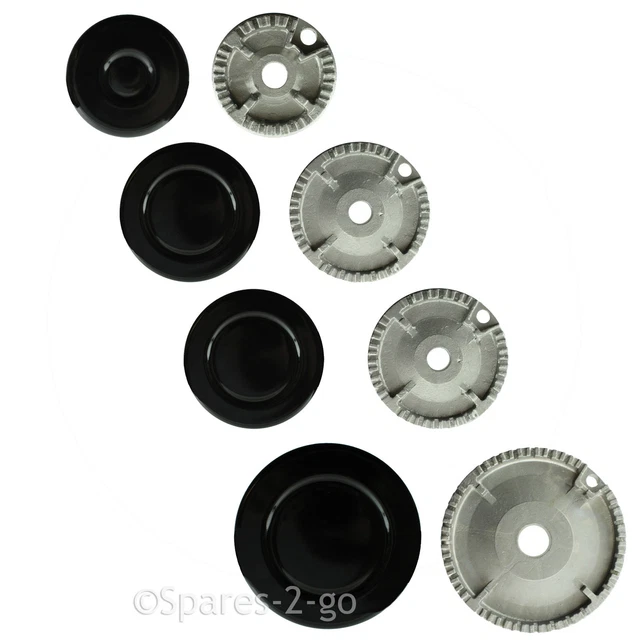 BOSCH OVEN COOKER Gas Hob Burner & Flame Cap Crown Black Small Medium Large £15.94 PicClick UK