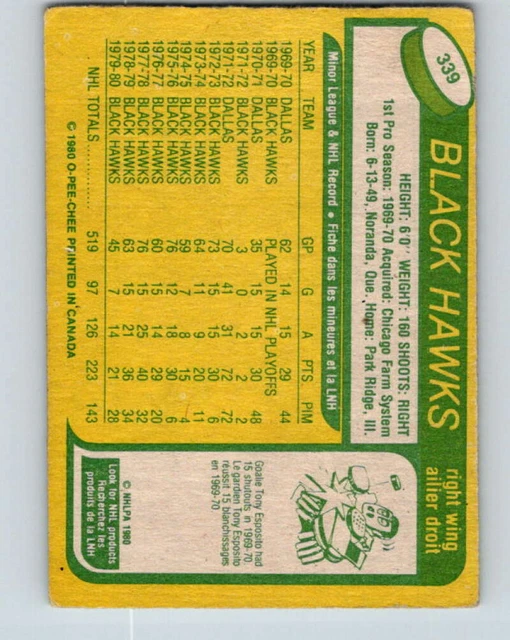 198081 OPEECHEE 339 J.P. Bordeleau Chicago Blackhawks V40509 EUR 1