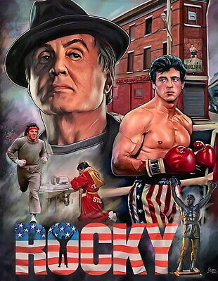 ROCKY BALBOA PUGILATO Preventivo Placca Di Metallo Segno vintage con Pub Bar Man Grotta 