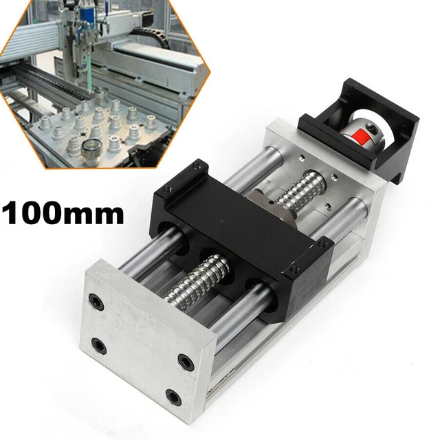 BALL SCREW RAIL Slide Linear Guide Stage Manual Table CNC Linear 100mm ...