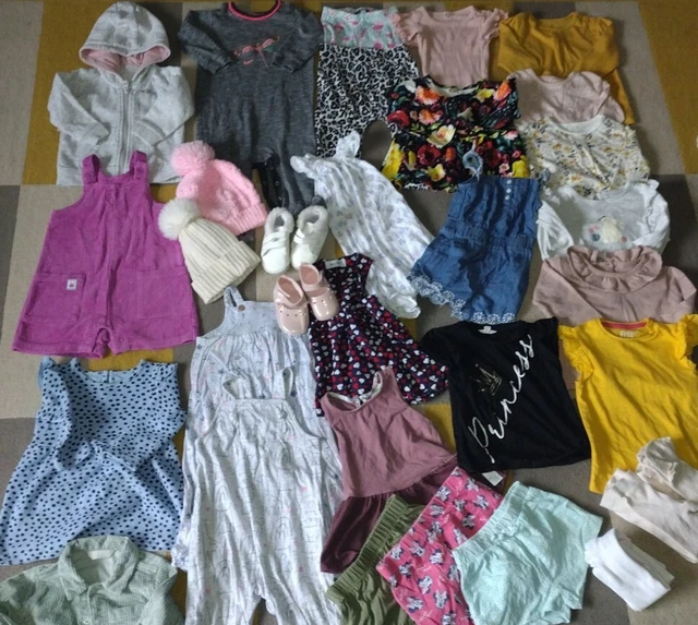 Giacca, pigiama, top, leggings, pantaloncini, cappelli per bambine BIG 9-12 mesi