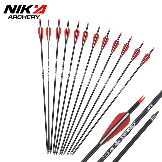 MIXED CARBON ARROW Archery Target Hunting Practice Arrows 26" 28" 30