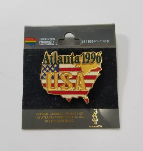 Vintage 1996 Atlanta Olympiques Jeux Affichage Broche USA