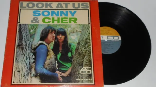 Sonny & Cher Look At Us Record Album LP Original VTG 1965 Classic Vinyl ATCO 177