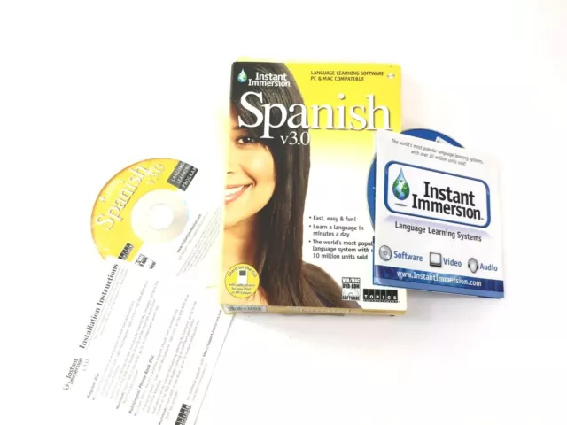 Instant Immersion Spanish 3 & Multilanguage Software Video Book for PC & MAC