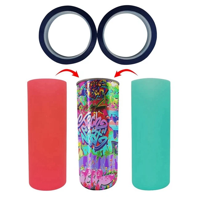 Silikon BäNder für Sublimations Becher Satz mit 2 StüCke Silikon HüLle 2 St P3Q5